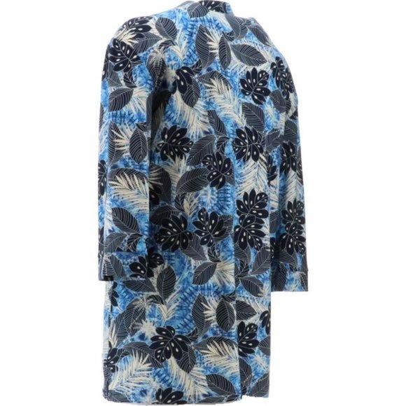 NWT ATTITUDES BY RENEE PRINT COMO JERSEY LOUNGE KIMONO TIE DYE TROPICS XXS - Picture 4 of 12